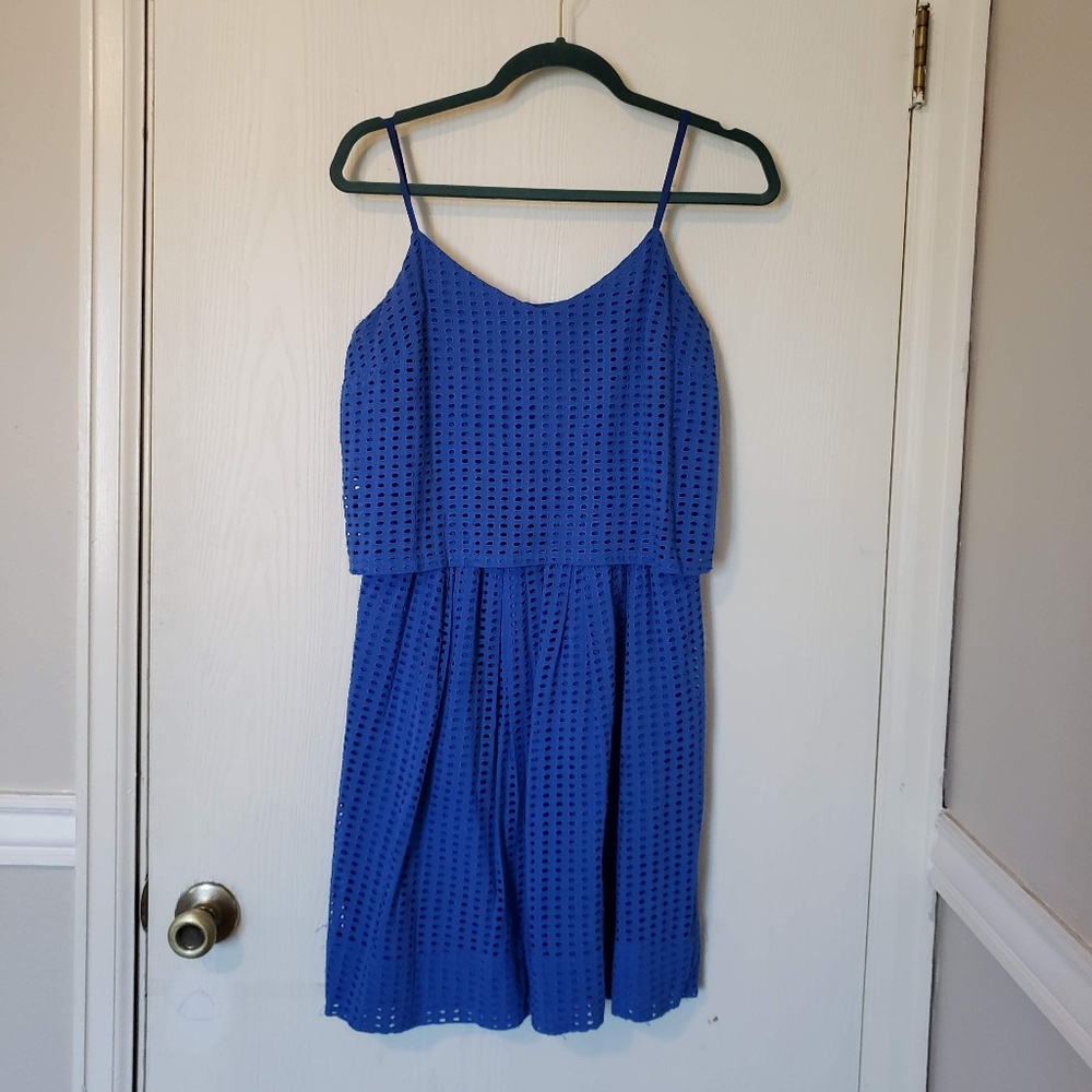 Madewell Blue Skylight Overlay Dress